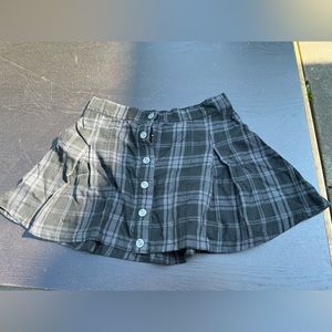 Hot Topic Black and Gray Plaid Mini Skirt